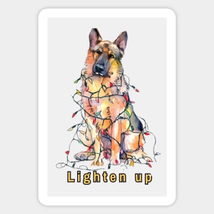 Lighten up German Shepherd Sticker